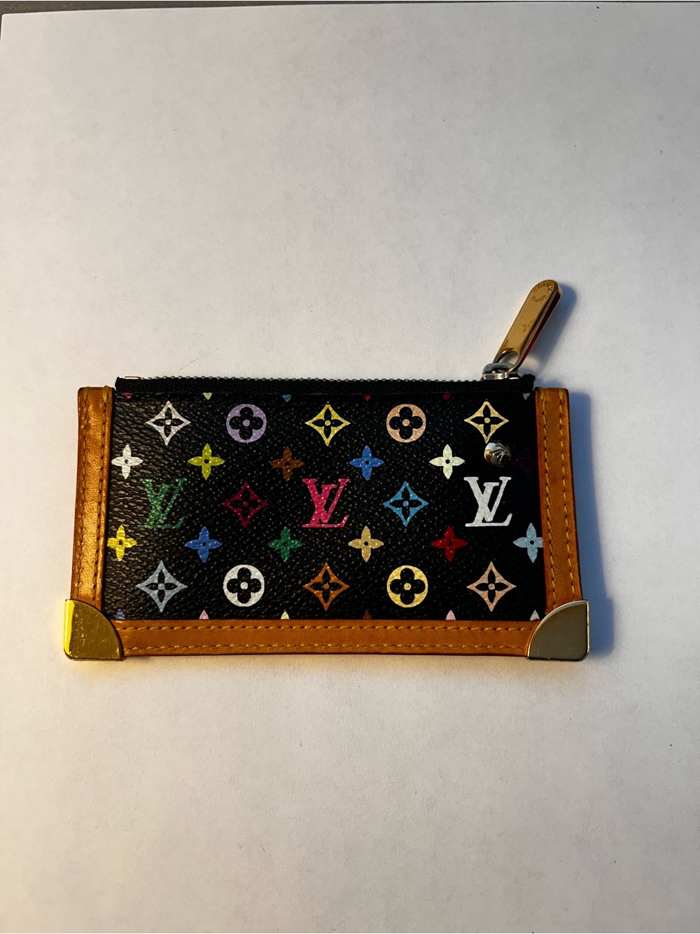 Auth, LV monogram pochette cles coin case multicolor B1688CG511